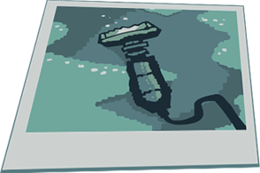 Evidence photo: a microphone on a cable